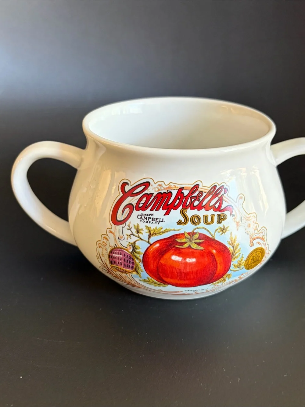 Collectible Campbell's Tomato Soup double-handled mug, Komodo Int'l Corp. 2017